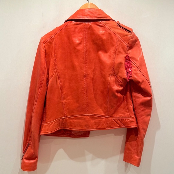 Lamarque Womens Leather Jacket Donna in grenadine, size M - Picture 2 of 16